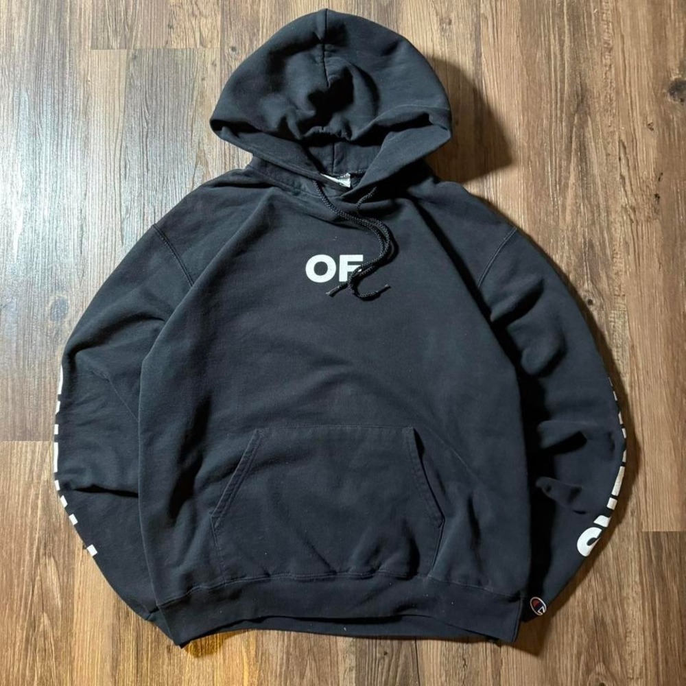 Champion‎ x Friend Sinners Hoodie Pullover Sweatshirt Black - Medium